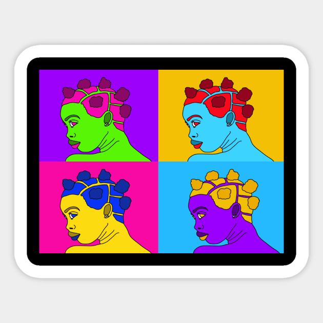 Colorful Bantu Sticker by SolKym Studios 